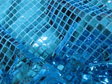 127 Pailletten Quadratisch Türkis Rest